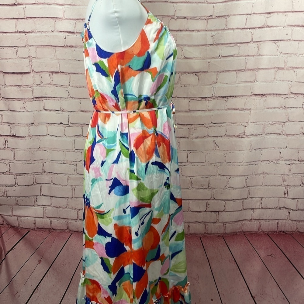 Nicole Miller Lined Maxi Dress with Adjustable Straps - Size Large - Picture 5 of 9
